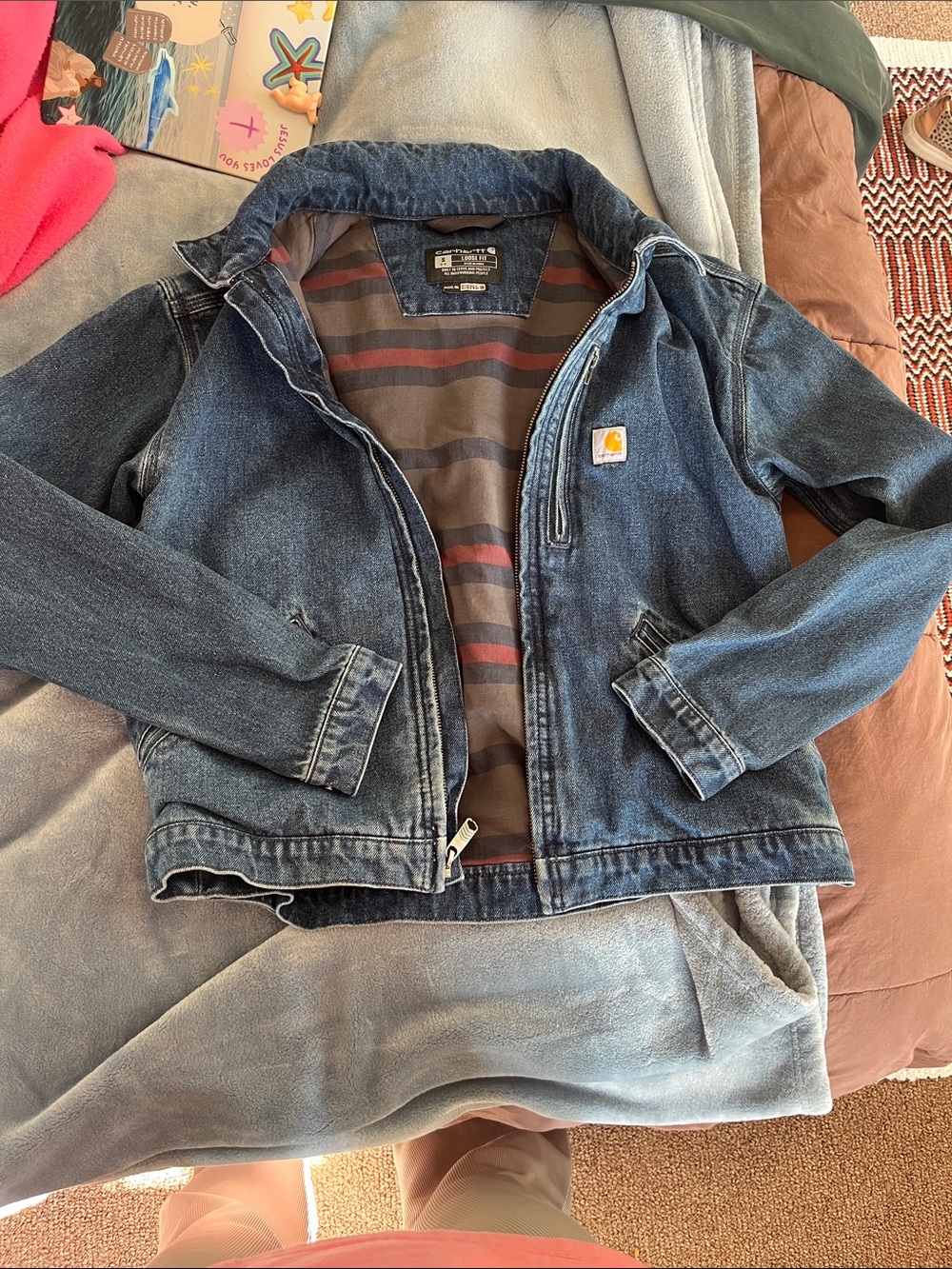 Carhartt womens Denim Detroit Jacket - Blue
